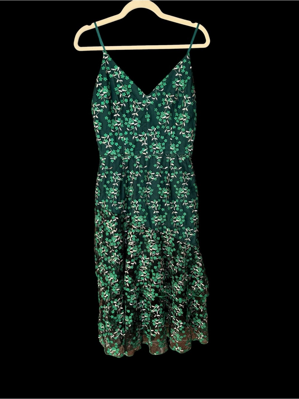 Cooper St Enchanted Garden Floral Spaghetti-Strap Midi Dress Size 4 - Picture 2 of 7